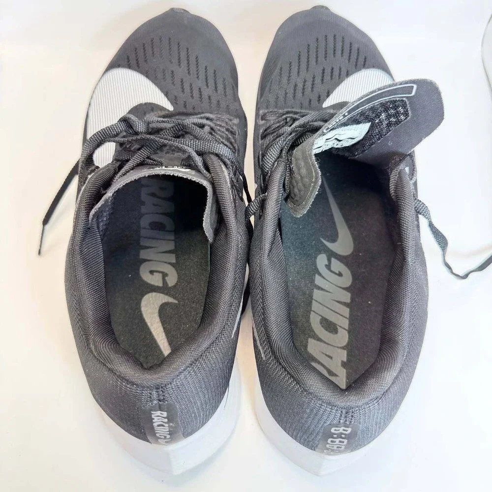 Nike Zoom Fly Mens 8.5 Black White Racing Running Shoes 880848-001 Excellent
